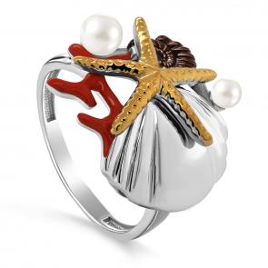 Серебряное кольцо KABAROVSKY с жемчугом K11-218-1501 фото