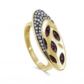 Кольцо из лимонного золота KABAROVSKY с бриллиантом и рубином K11-21859-3489 фото