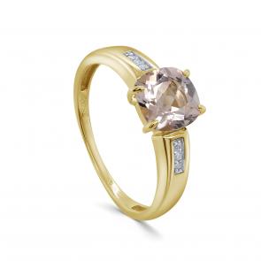 Кольцо из лимонного золота KABAROVSKY с бриллиантом и кварцем K11-21872-9300 фото