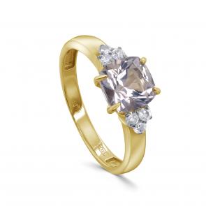 Кольцо из лимонного золота KABAROVSKY с бриллиантом и кварцем K11-21878-12000 фото