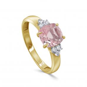 Кольцо из лимонного золота KABAROVSKY с бриллиантом и кварцем K11-21878-9300 фото