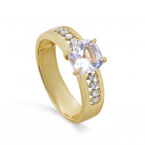 Кольцо из лимонного золота KABAROVSKY с бриллиантом и кварцем K11-21879-12000 фото