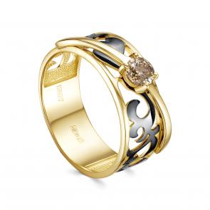 Кольцо из лимонного золота KABAROVSKY с бриллиантом K11-21942-9289 фото