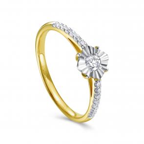 Кольцо из лимонного золота KABAROVSKY с бриллиантом K11-22050-1000 фото