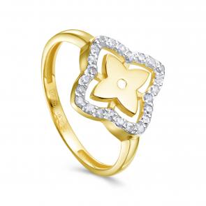 Кольцо из лимонного золота KABAROVSKY с бриллиантом K11-22059-1000 фото