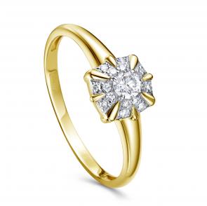 Кольцо из лимонного золота KABAROVSKY с бриллиантом K11-22136-1000 фото