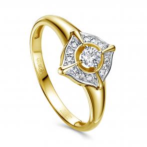 Кольцо из лимонного золота KABAROVSKY с бриллиантом K11-22139-1000 фото