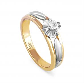 Кольцо из лимонного золота KABAROVSKY с бриллиантом K11-2298-1000 фото