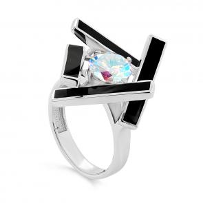 Серебряное кольцо KABAROVSKY с фианитом и эмалью K11-231-40002 фото