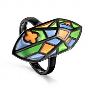 Серебряное кольцо KABAROVSKY с витражной эмалью K11-243-0001 фото