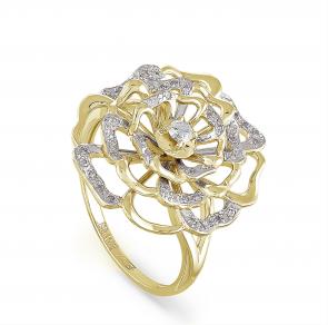 Кольцо из лимонного золота KABAROVSKY с бриллиантом K11-2447-1000 фото