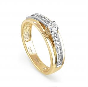 Кольцо из лимонного золота KABAROVSKY с бриллиантом K11-2458-1000 фото