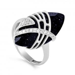 Серебряное кольцо KABAROVSKY с фианитом и авантюрином K11-258-1300 фото