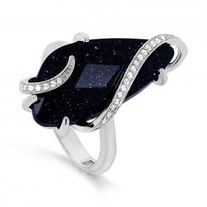 Серебряное кольцо KABAROVSKY с фианитом и авантюрином K11-264-1300 фото