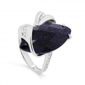 Серебряное кольцо KABAROVSKY с фианитом и авантюрином K11-265-1300 фото