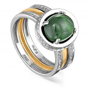 Кольцо из лимонного золота KABAROVSKY с бриллиантом и турмалином K11-2717-5200 фото