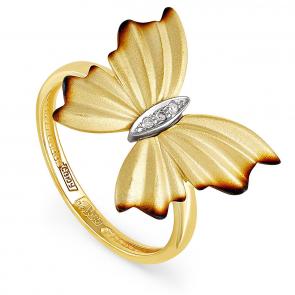 Кольцо из лимонного золота KABAROVSKY с бриллиантом K11-2744-1000 фото