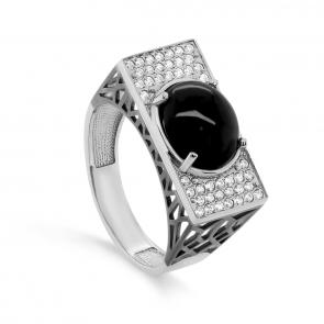 Серебряное кольцо KABAROVSKY с гиперстеном и фианитом. K11-323-11989 фото