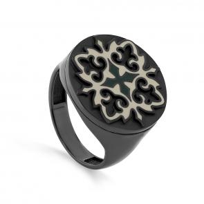 Серебряное кольцо KABAROVSKY с керамикой и эмалью K11-328-0001 фото