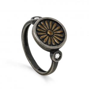 Кольцо из черненого серебра KABAROVSKY с фианитом K11-383-7983 фото