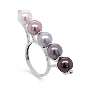 Серебряное кольцо KABAROVSKY с жемчугом Swarovski K11-394-2690 фото