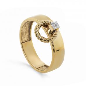 Кольцо из золочёного серебра KABAROVSKY с фианитом K11-446-7987 фото