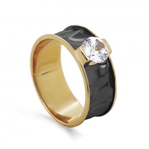 Кольцо из золочёного серебра KABAROVSKY с фианитом K11-447-7981 фото