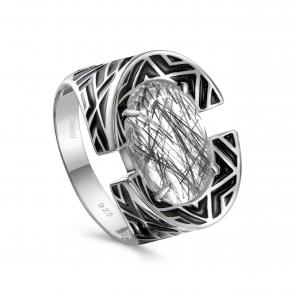 Серебряное кольцо KABAROVSKY с кварцем и эмалью K11-513-5102 фото