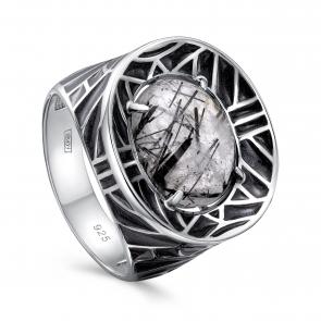 Серебряное кольцо KABAROVSKY с кварцем и эмалью K11-516-5154 фото