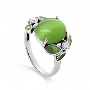 Серебряное кольцо KABAROVSKY с фианитом и улекситом K11-543-22113 фото