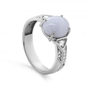 Серебряное кольцо KABAROVSKY с фианитом и агатом K11-547-4000 фото