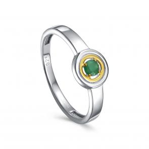 Серебряное кольцо KABAROVSKY с изумрудом K11-571-1287 фото