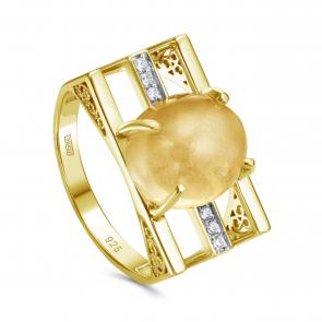Кольцо из золочёного серебра KABAROVSKY с фианитом и ситаллом K11-579-52689 фото