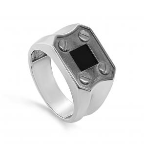 Серебряное кольцо KABAROVSKY с ониксом K11-590-6789 фото