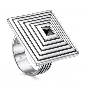 Серебряное кольцо KABAROVSKY с фианитом и эмалью K11-610-41002 фото