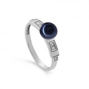 Серебряное кольцо KABAROVSKY с фианитом и жемчугом K11-615-1600 фото