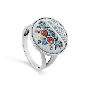 Серебряное кольцо KABAROVSKY с эмалью K11-654-0043 фото