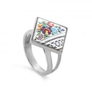 Серебряное кольцо KABAROVSKY с эмалью K11-655-0043 фото