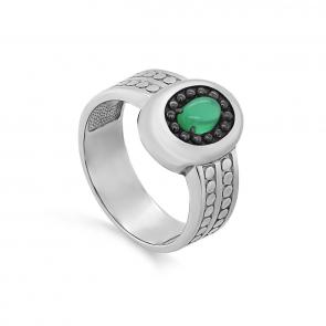 Серебряное кольцо KABAROVSKY с агатом K11-670-4289 фото