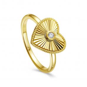 Кольцо из лимонного серебра KABAROVSKY с фианитом K11-7004-7987 фото