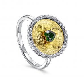 Кольцо из лимонного серебра KABAROVSKY с фианитом K11-7005-41487 фото