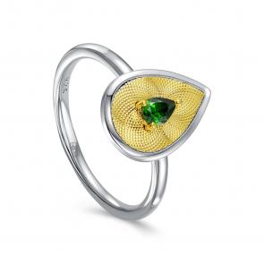 Кольцо из лимонного серебра KABAROVSKY с фианитом K11-7010-41487 фото