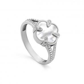 Серебряное кольцо KABAROVSKY с фианитом и перламутром K11-704-6200 фото