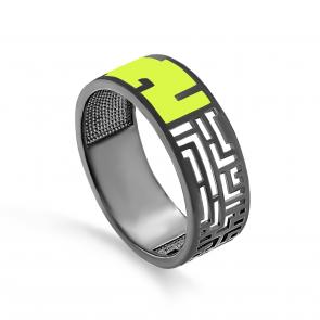 Серебряное кольцо KABAROVSKY с керамикой и эмалью K11-724-0037 фото