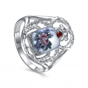 Серебряное кольцо KABAROVSKY с фианитом и эмалью K11-729-40343 фото