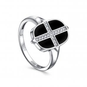 Серебряное кольцо KABAROVSKY с фианитом и эмалью K11-736-7954 фото