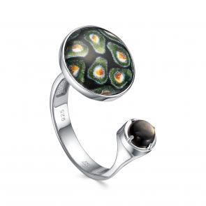 Серебряное кольцо KABAROVSKY с эмалью и перламутром K11-752-86143 фото