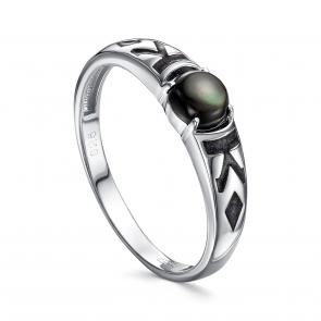 Серебряное кольцо KABAROVSKY с эмалью и перламутром K11-758-86113 фото