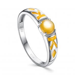 Серебряное кольцо KABAROVSKY с эмалью и перламутром K11-758-86323 фото