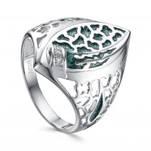 Серебряное кольцо KABAROVSKY с фианитом и эмалью K11-763-7901 фото